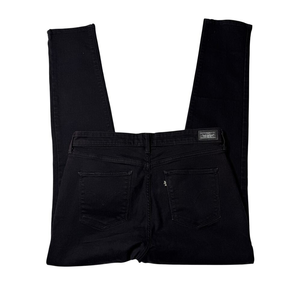 Levi’s 721 Black High Rise Skinny Jeans Size 12 31x29 Stretch Denim - Picture 4 of 12